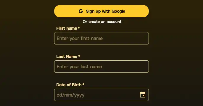 FoxyGold Sign In — Step 2